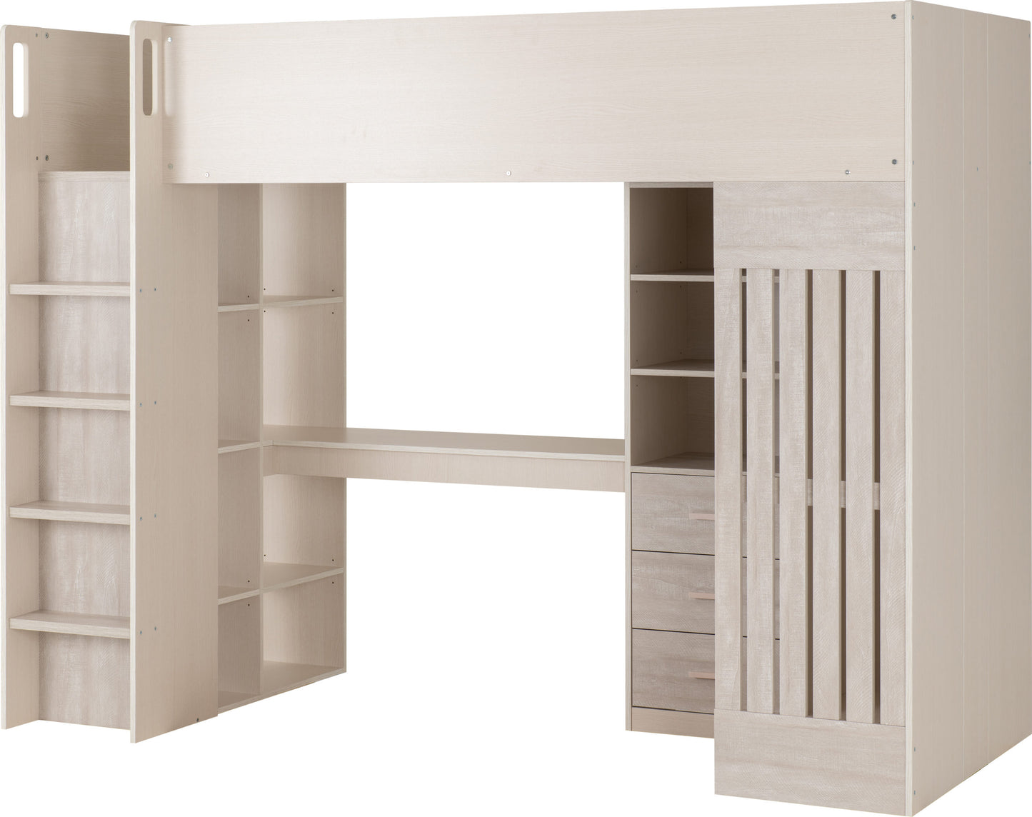 Jupiter High Sleeper Bed - White/Grey