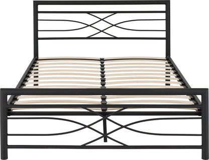 Kelly 4'6" Bed - Black