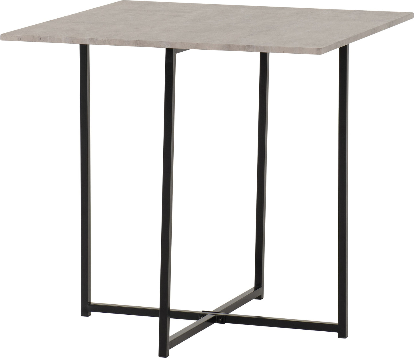 Kent 1+4 Stowaway Dining Set - Stone Effect/Black