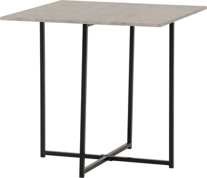 Kent 1+4 Stowaway Dining Set - Stone Effect/Black