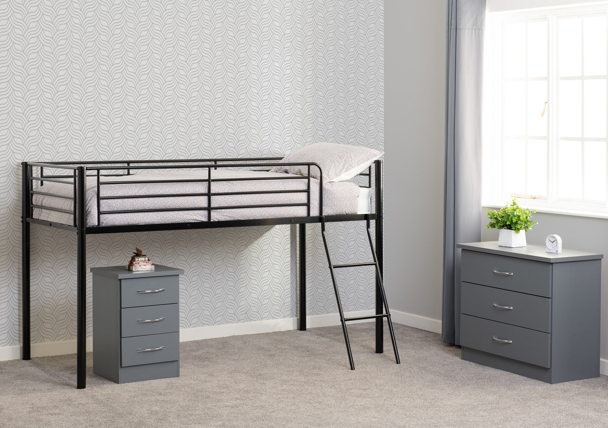 Kora Mid Sleeper Bed - Black