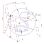 Kendra Accent Chair - Grey Fabric