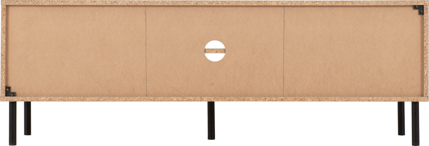 Leon 2 Door Tv Unit - Medium Oak Effect