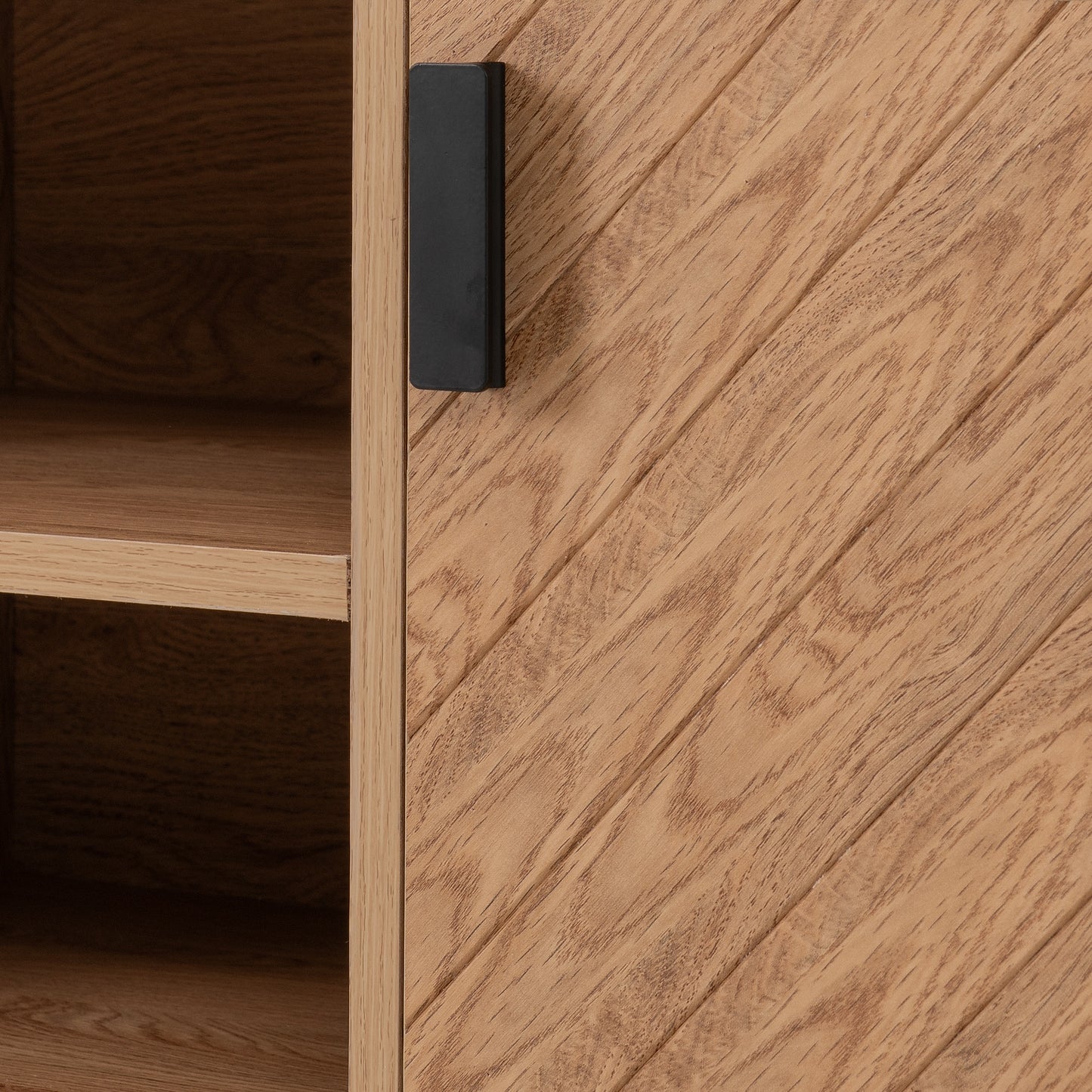 Leon 2 Door Tv Unit - Medium Oak Effect