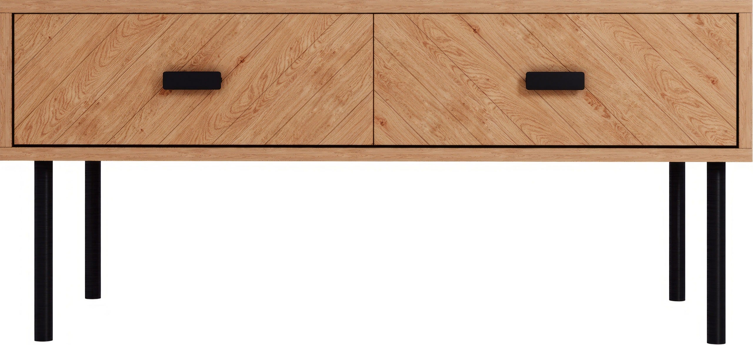 Leon 2 Drawer Coffee Table - Medium Oak Effect