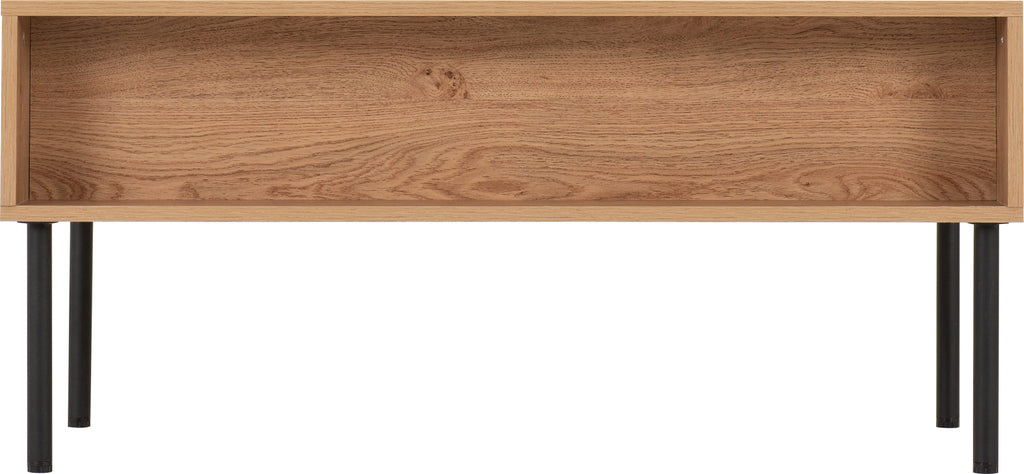 Leon 2 Drawer Coffee Table - Medium Oak Effect