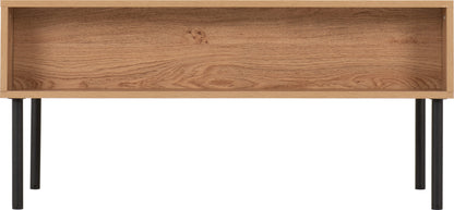 Leon 2 Drawer Coffee Table - Medium Oak Effect