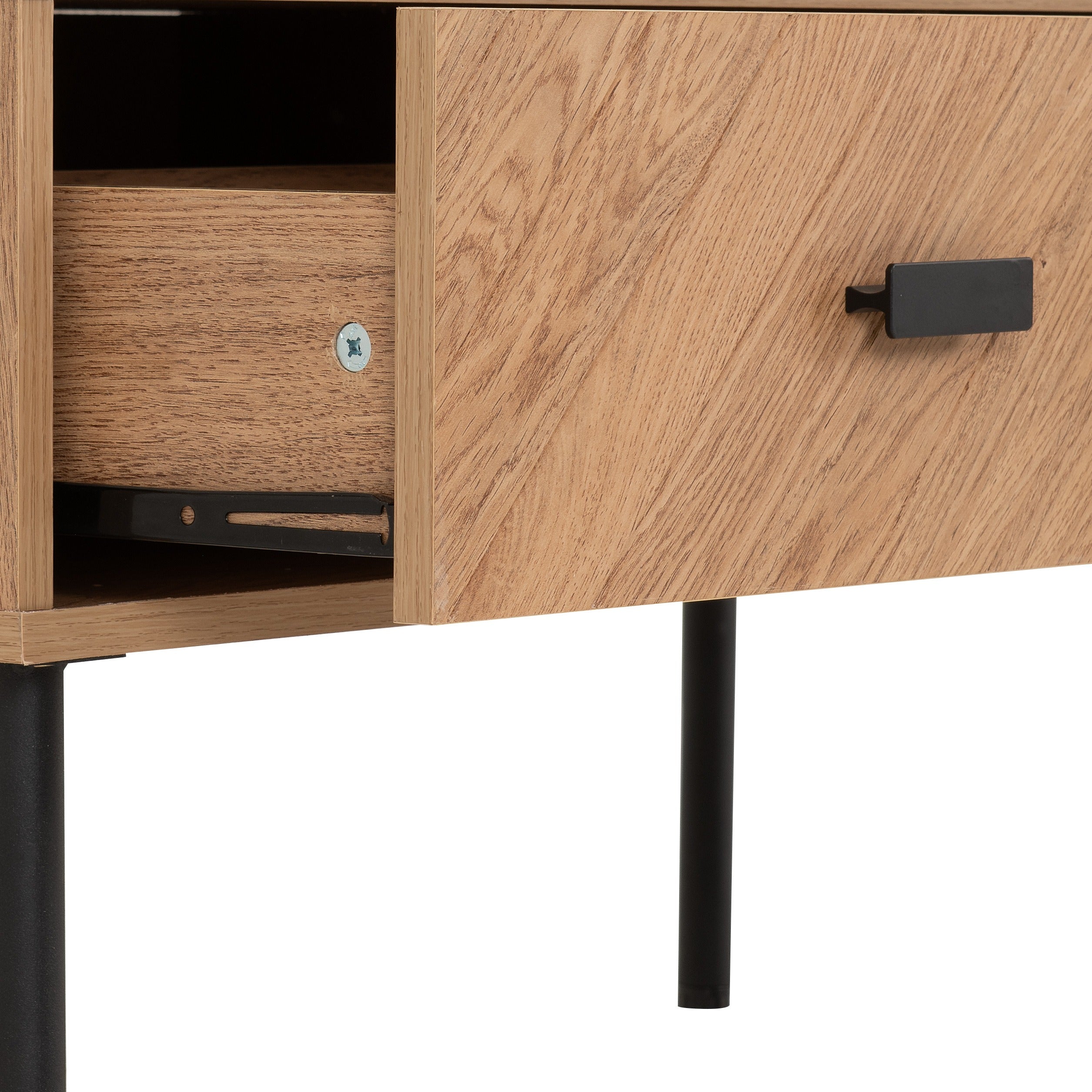 Leon 2 Drawer Coffee Table - Medium Oak Effect