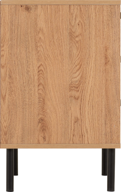 Leon 3 Drawer Bedside - Medium Oak Effect
