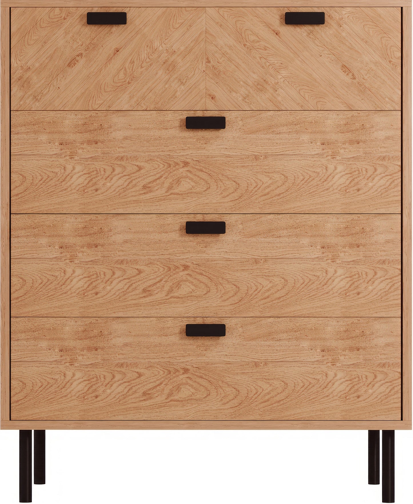 Leon 3+2 Drawer Chest - Medium Oak Effect