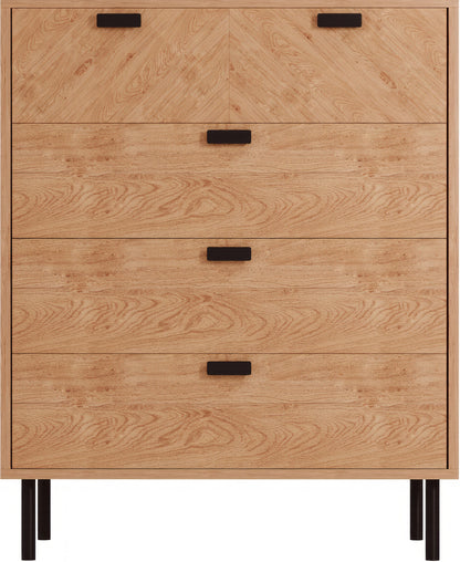 Leon 3+2 Drawer Chest - Medium Oak Effect