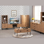 Leon 2 Door 3 Drawer Sideboard - Medium Oak Effect