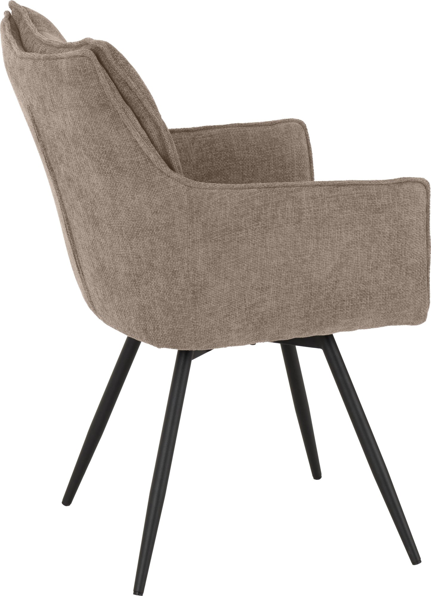 Lewis Carver Swivel Dining Chair (X2 Per Box) - Fawn Fabric