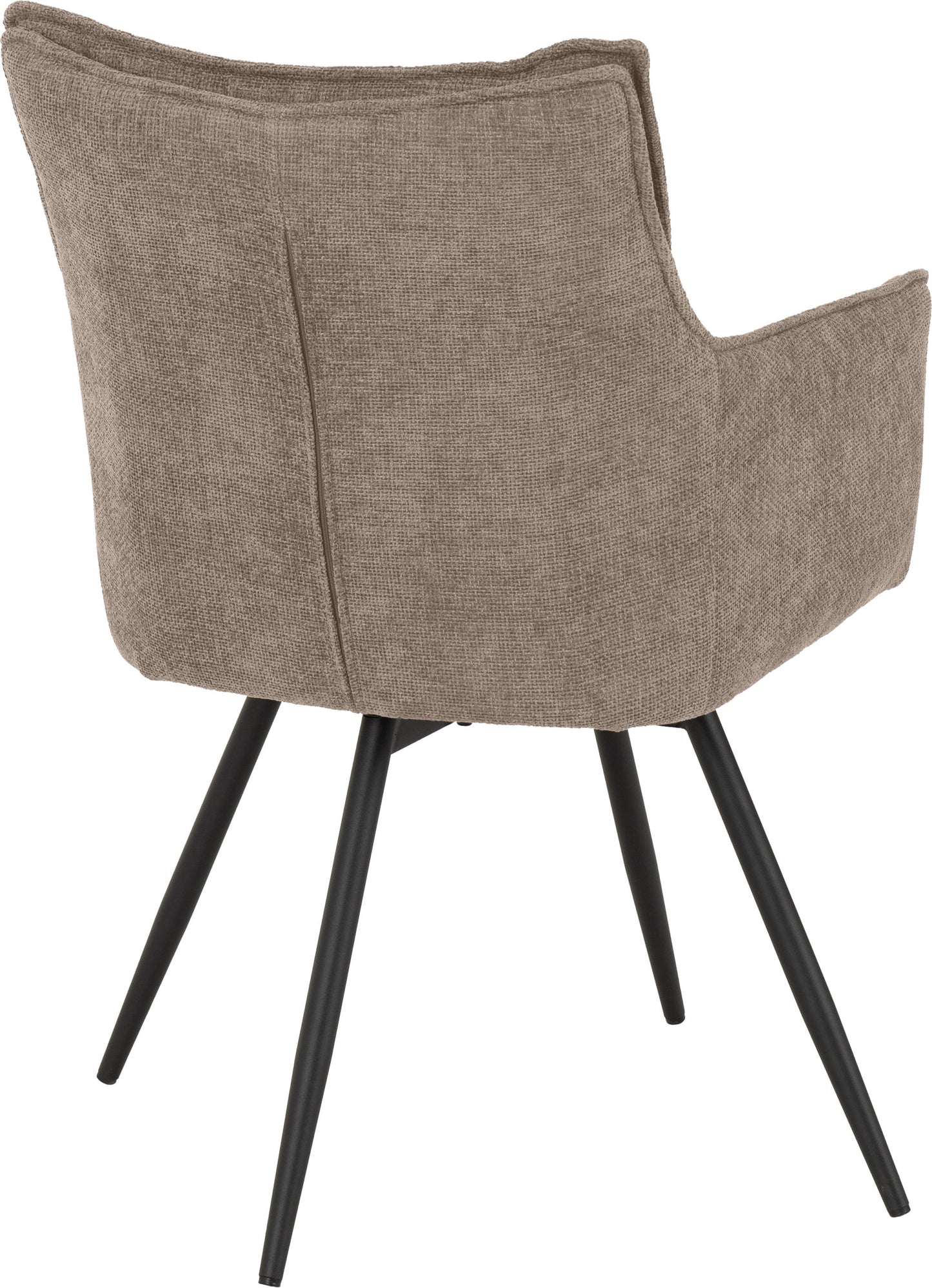Lewis Carver Swivel Dining Chair (X2 Per Box) - Fawn Fabric