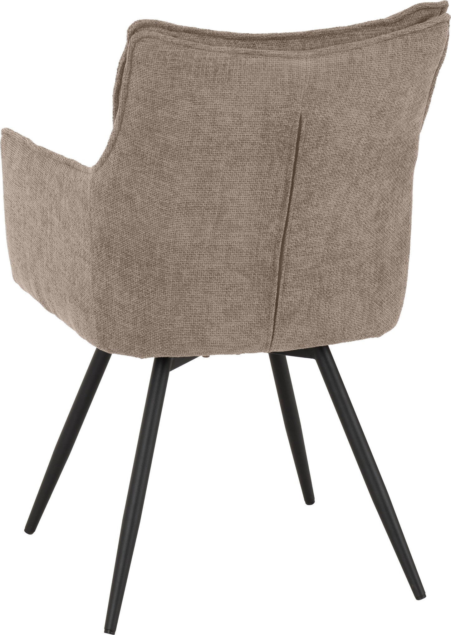 Lewis Carver Swivel Dining Chair (X2 Per Box) - Fawn Fabric