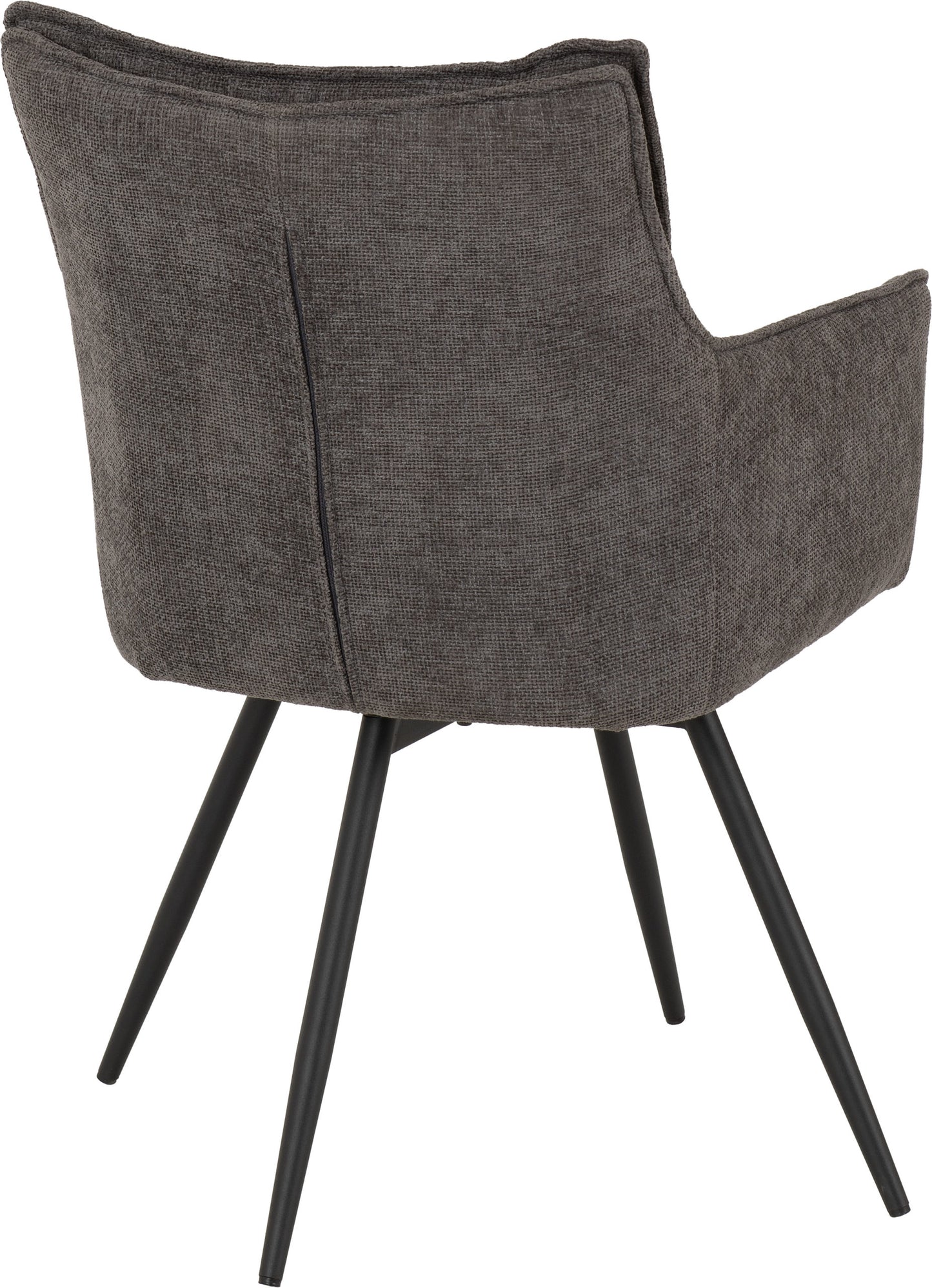 Lewis Carver Swivel Dining Chair (X2 Per Box) - Grey Fabric