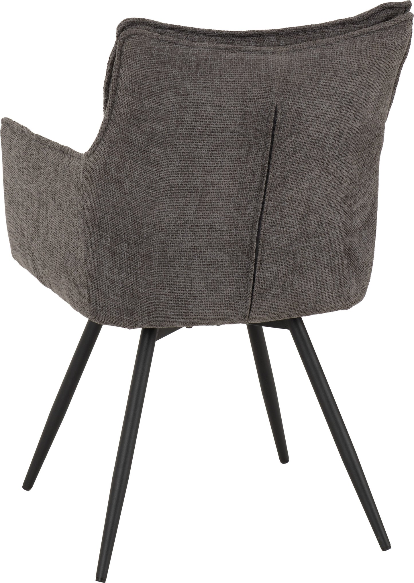 Lewis Carver Swivel Dining Chair (X2 Per Box) - Grey Fabric