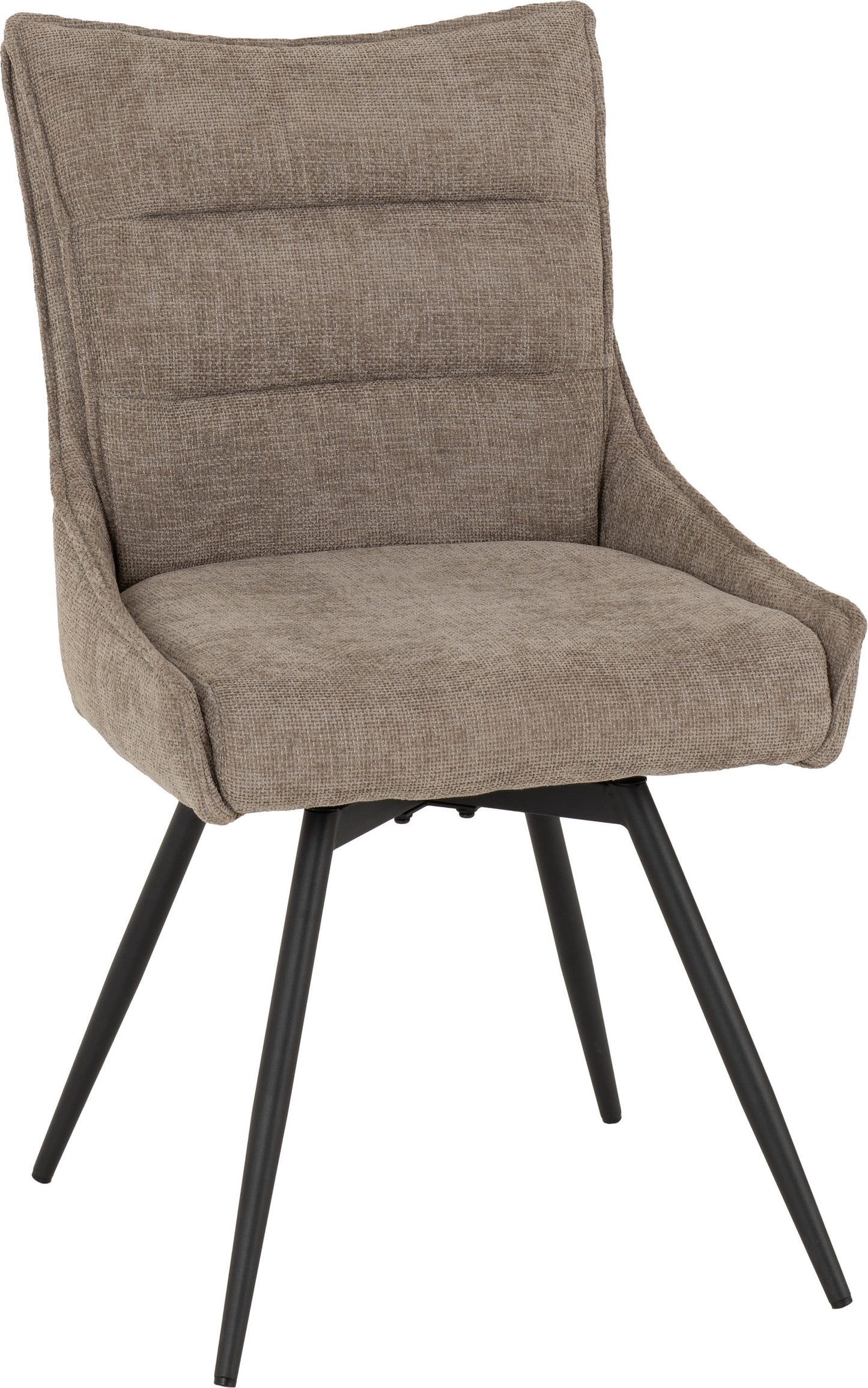 Lewis Swivel Dining Chair (X2 Per Box) - Fawn Fabric