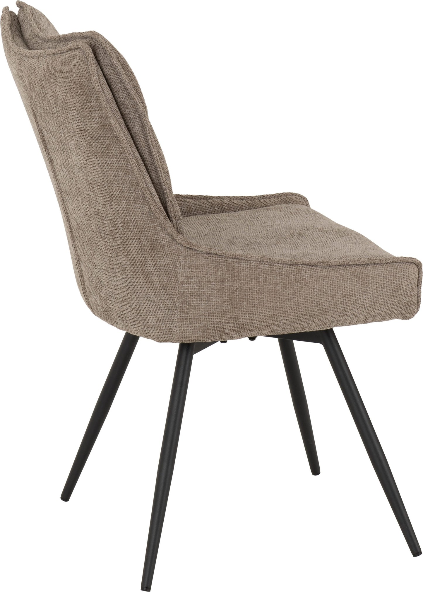 Lewis Swivel Dining Chair (X2 Per Box) - Fawn Fabric