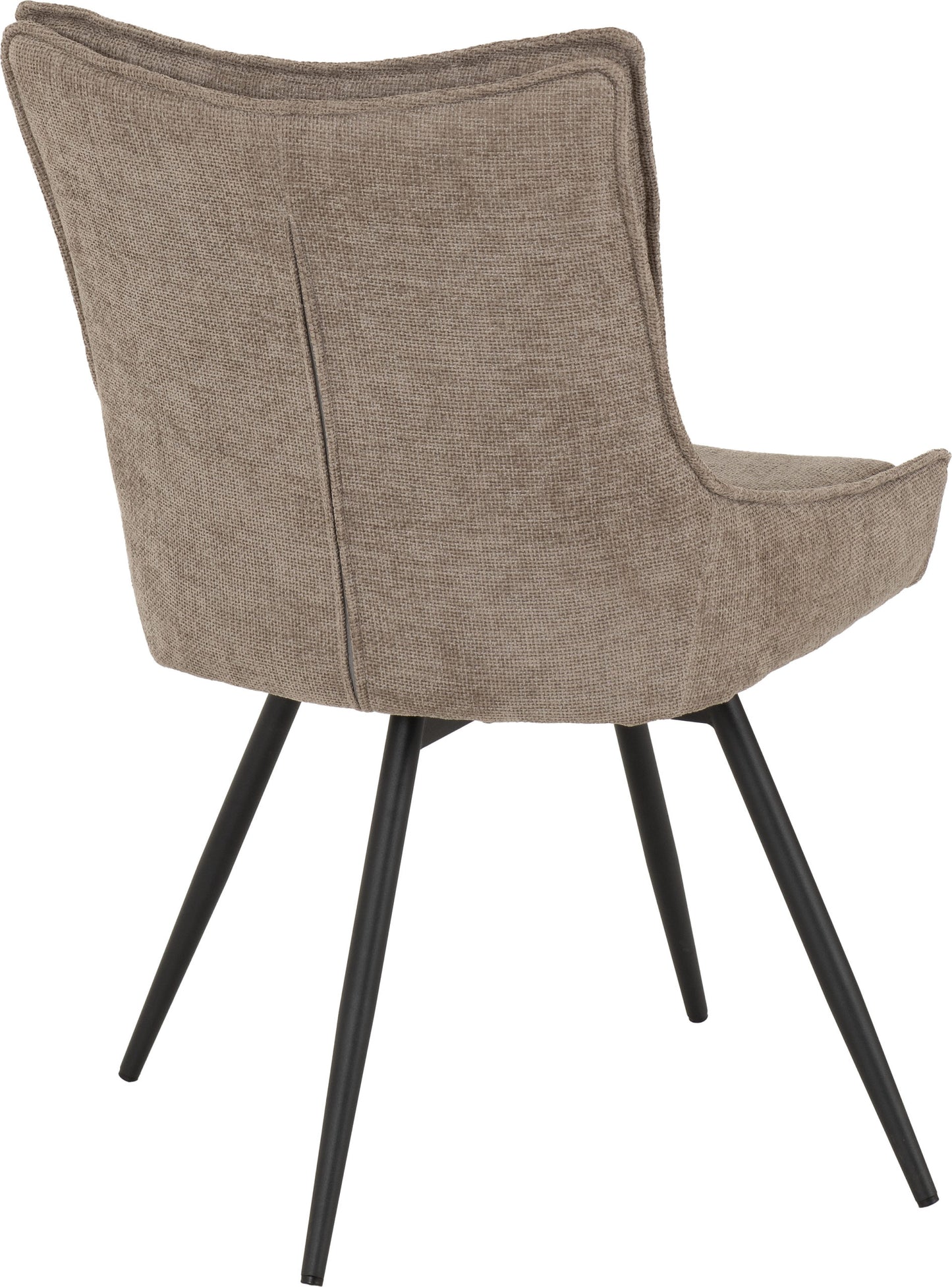 Lewis Swivel Dining Chair (X2 Per Box) - Fawn Fabric