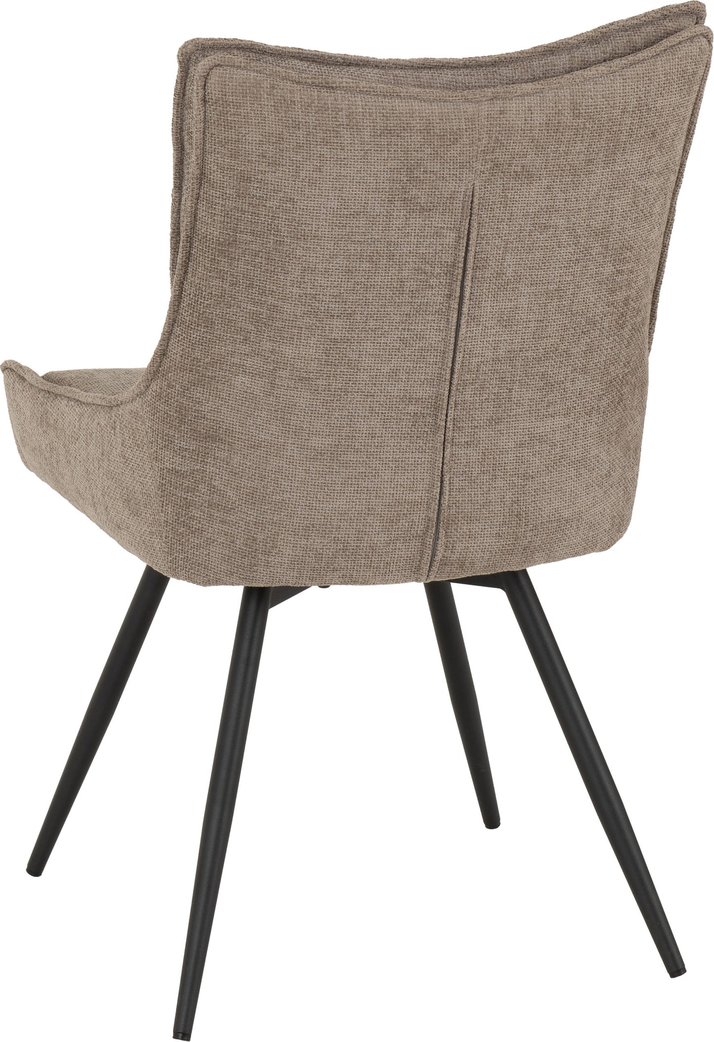 Lewis Swivel Dining Chair (X2 Per Box) - Fawn Fabric