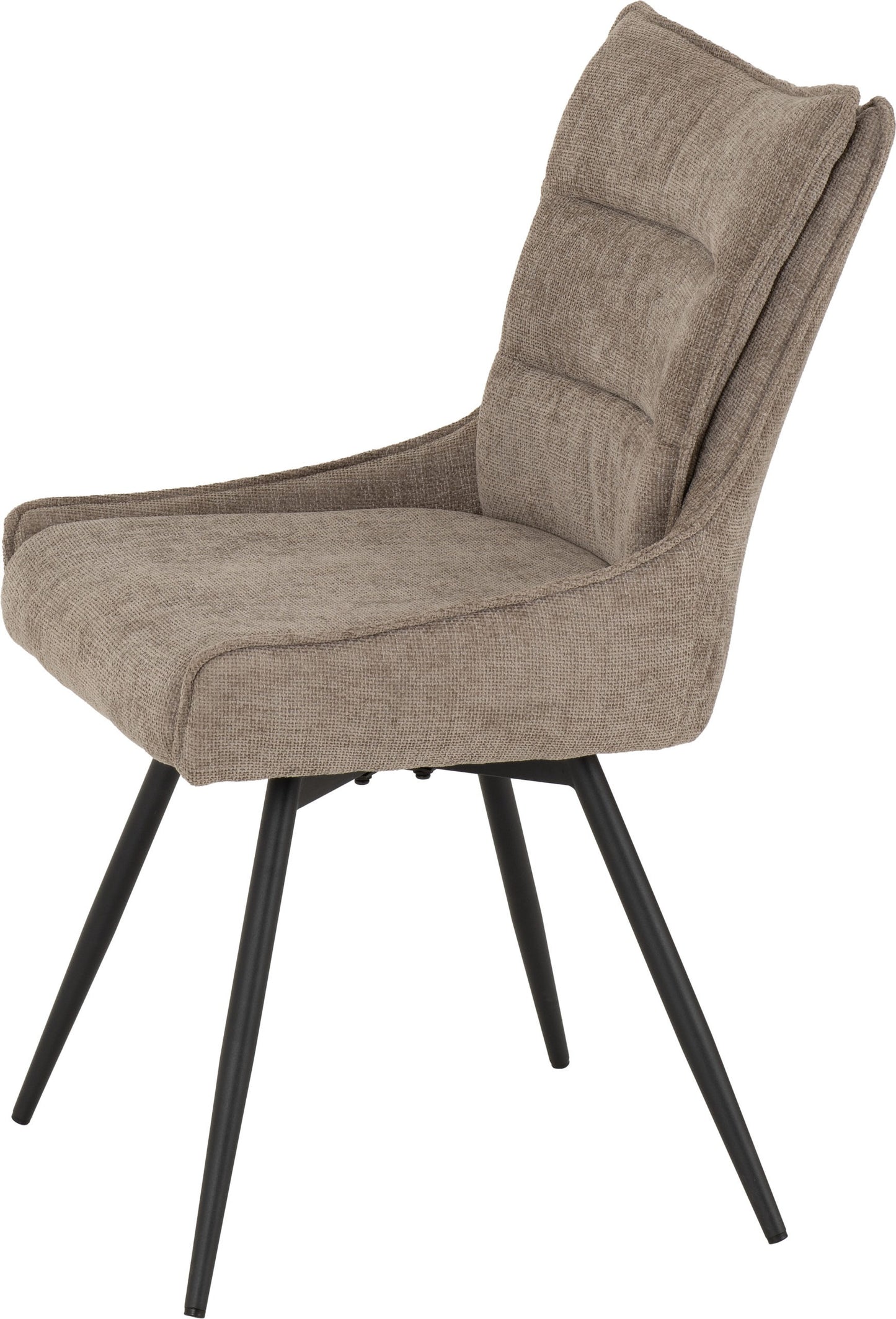 Lewis Swivel Dining Chair (X2 Per Box) - Fawn Fabric
