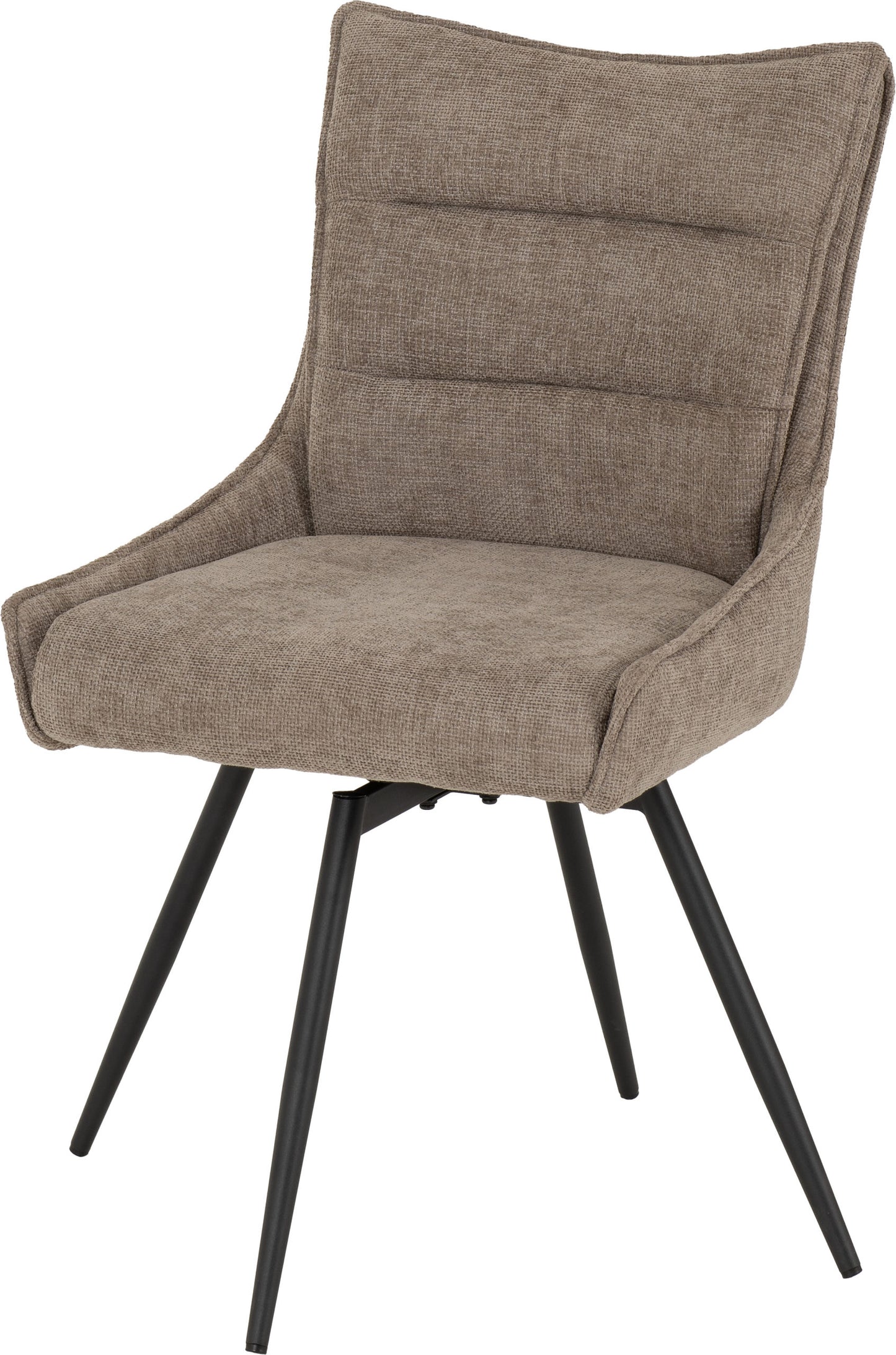 Lewis Swivel Dining Chair (X2 Per Box) - Fawn Fabric