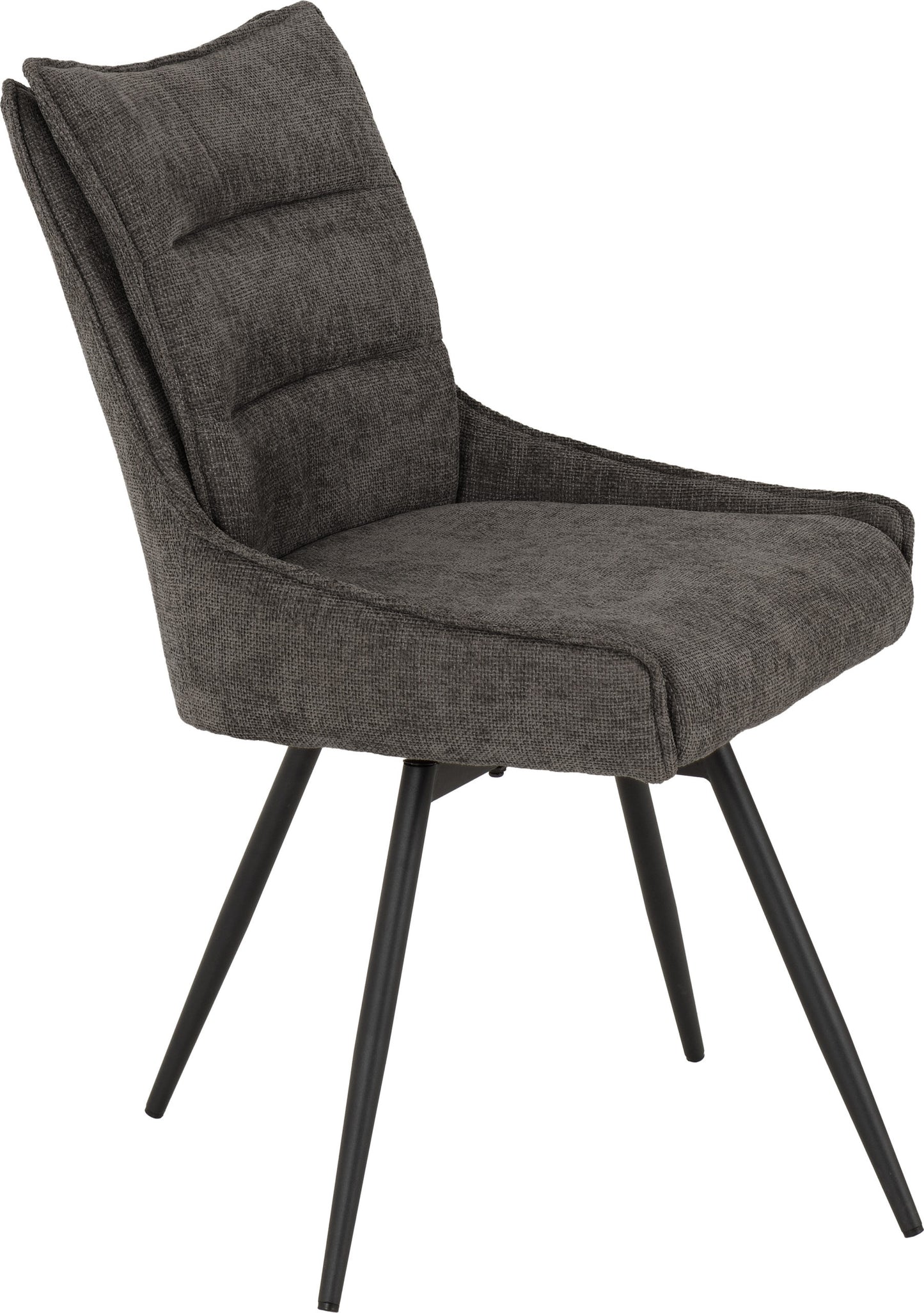 Lewis Swivel Dining Chair (X2 Per Box) - Grey Fabric