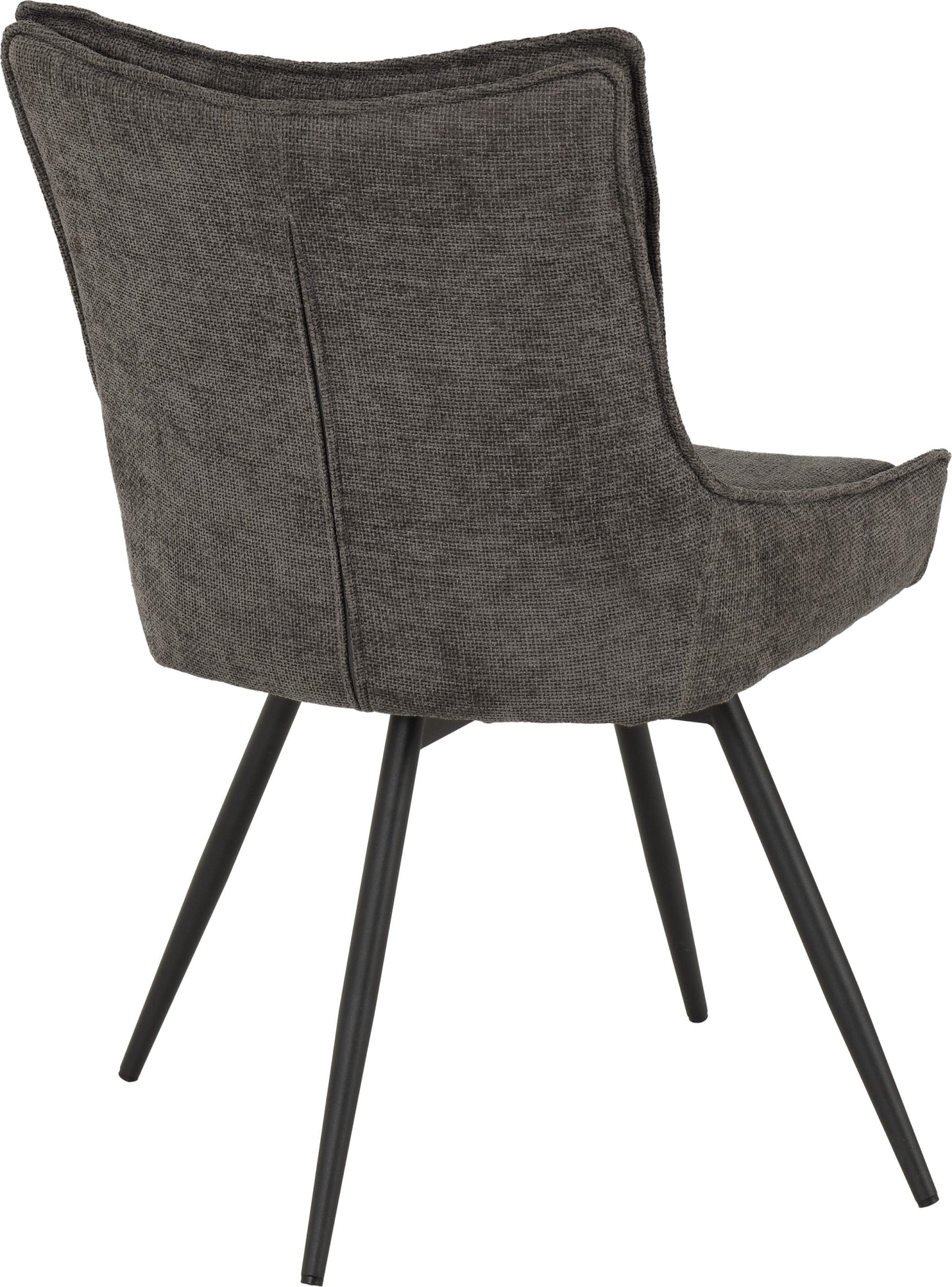 Lewis Swivel Dining Chair (X2 Per Box) - Grey Fabric