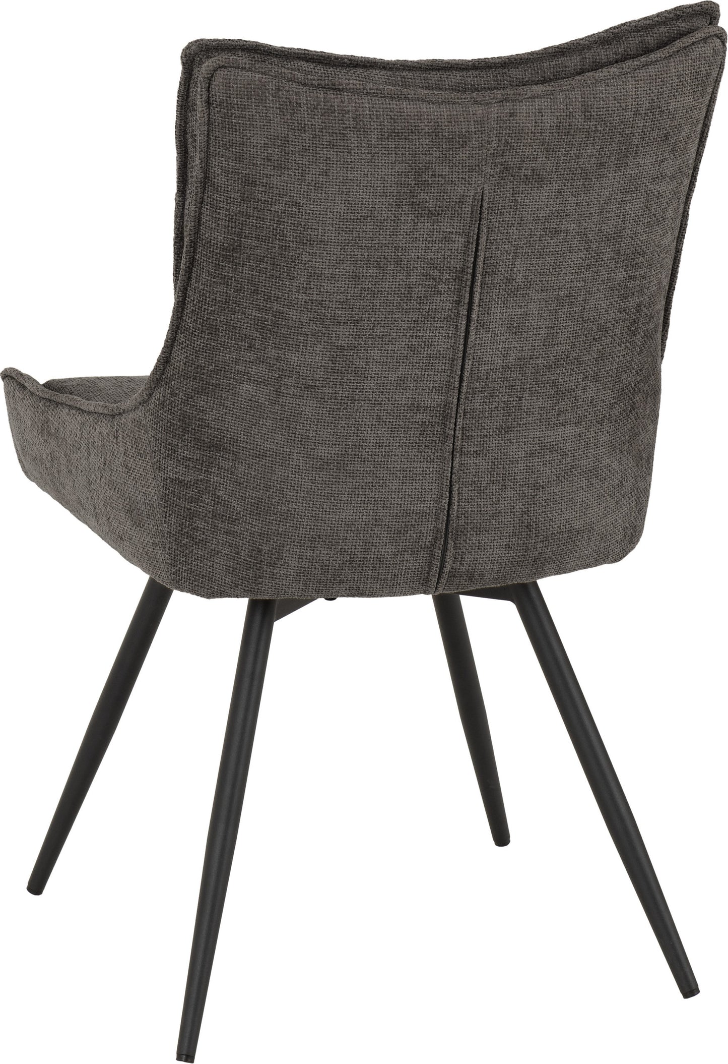 Lewis Swivel Dining Chair (X2 Per Box) - Grey Fabric