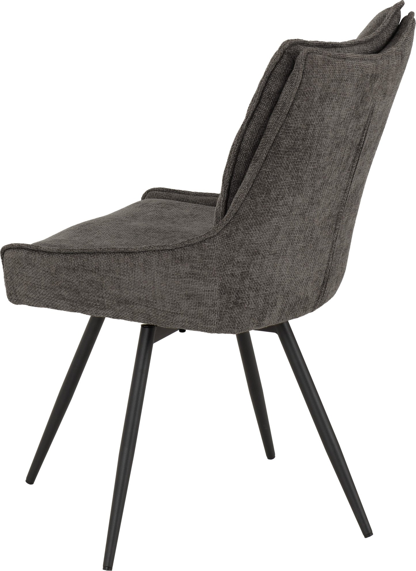 Lewis Swivel Dining Chair (X2 Per Box) - Grey Fabric