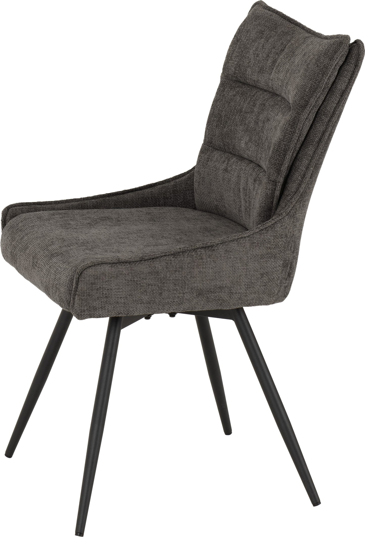 Lewis Swivel Dining Chair (X2 Per Box) - Grey Fabric