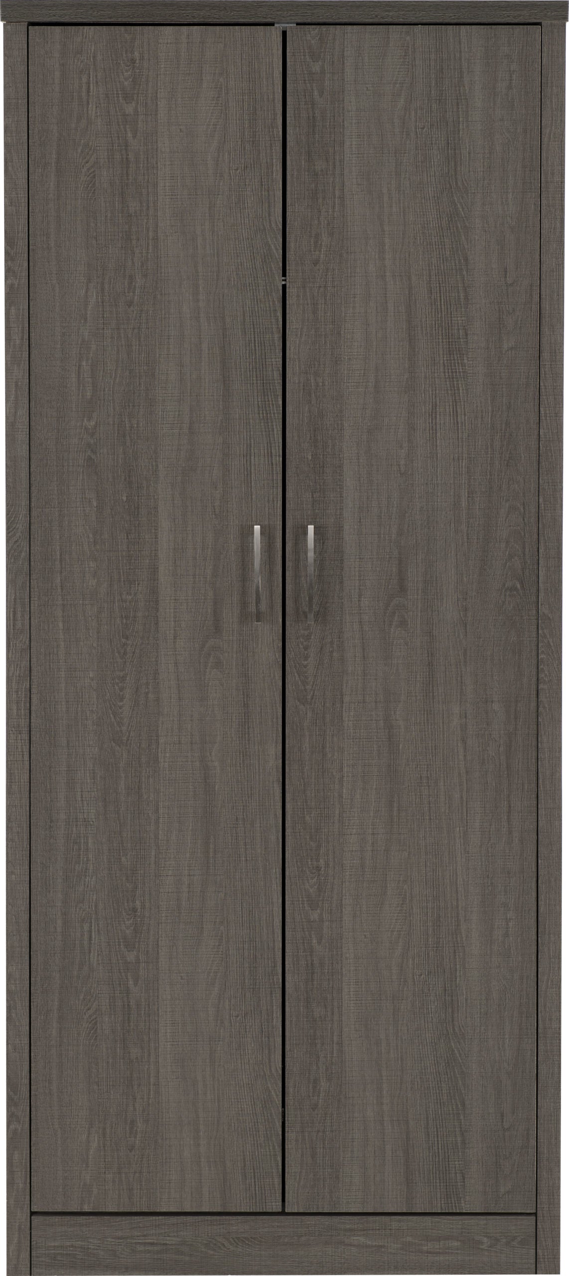 Lisbon 2 Door Wardrobe - Black Wood Grain