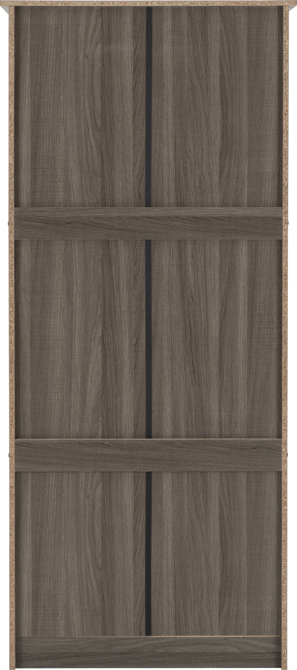 Lisbon 2 Door Wardrobe - Black Wood Grain