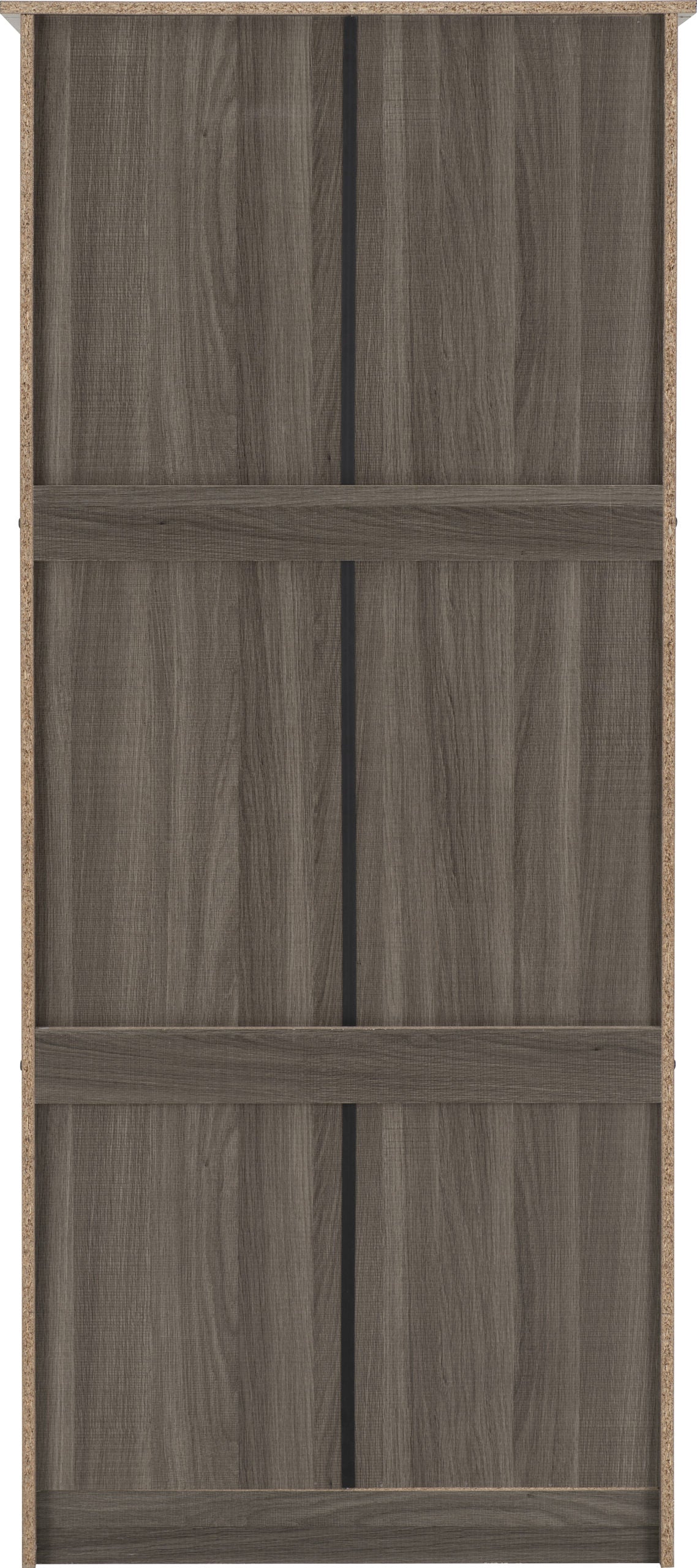 Lisbon 2 Door Wardrobe - Black Wood Grain