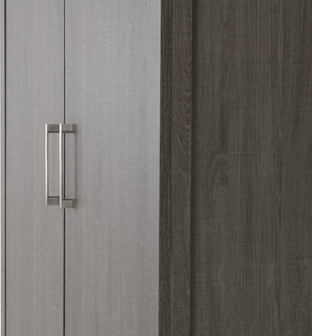 Lisbon 2 Door Wardrobe - Black Wood Grain
