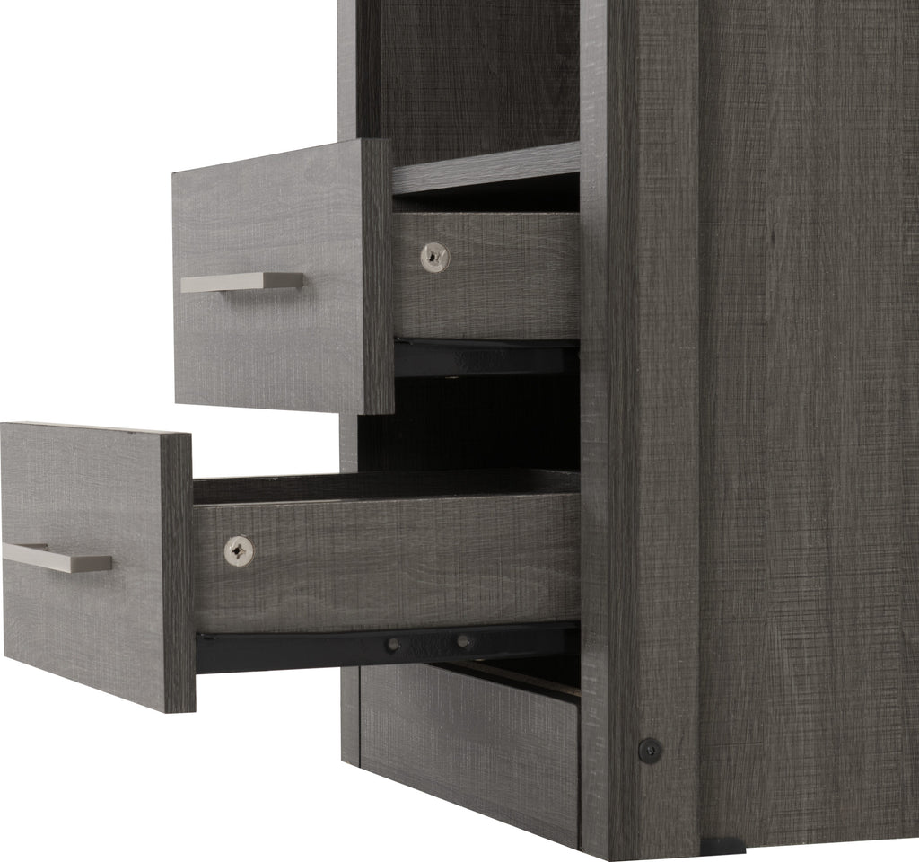 Lisbon 2 Drawer Bedside - Black Wood Grain