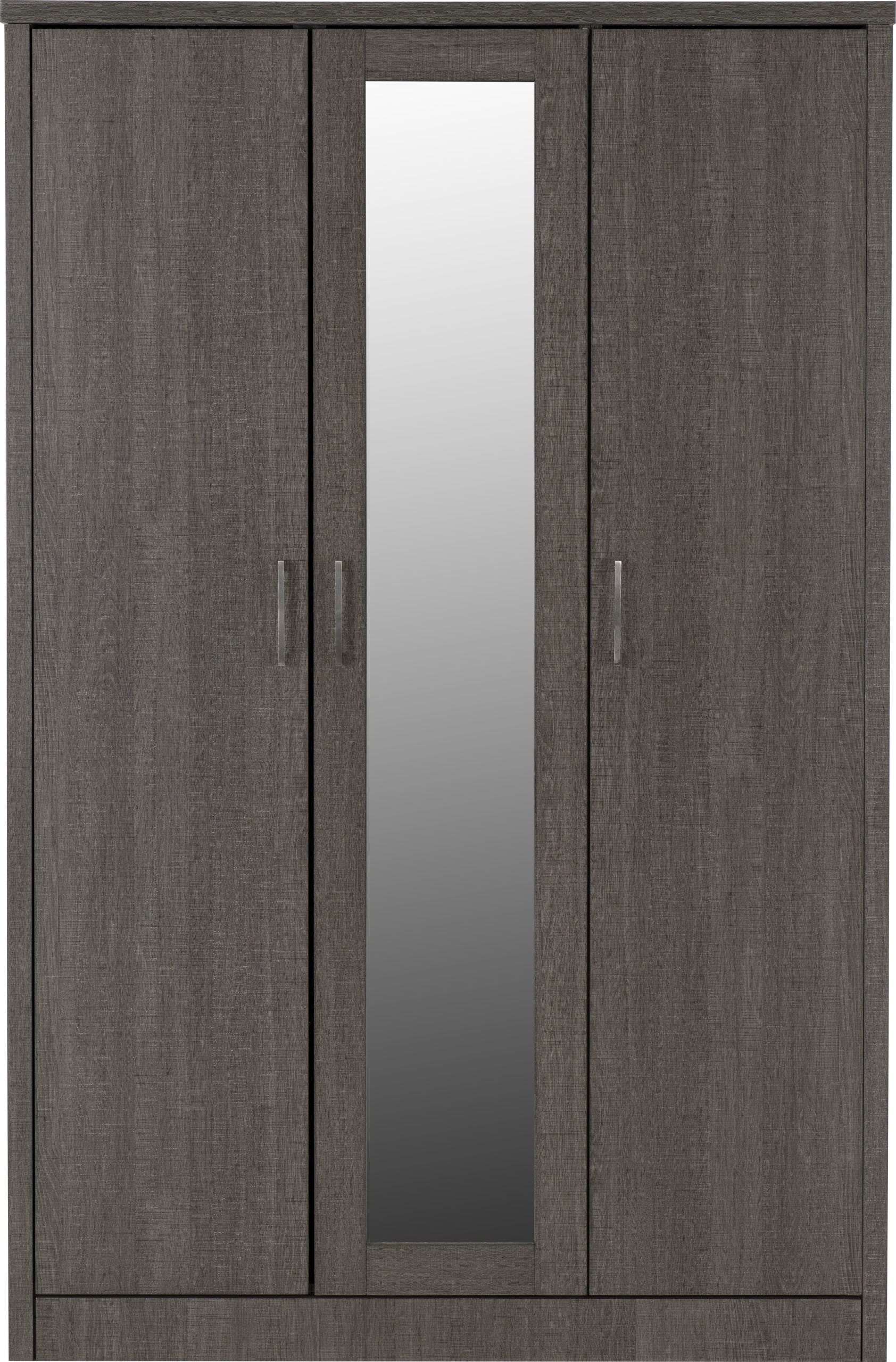 Lisbon 3 Door Wardrobe - Black Wood Grain