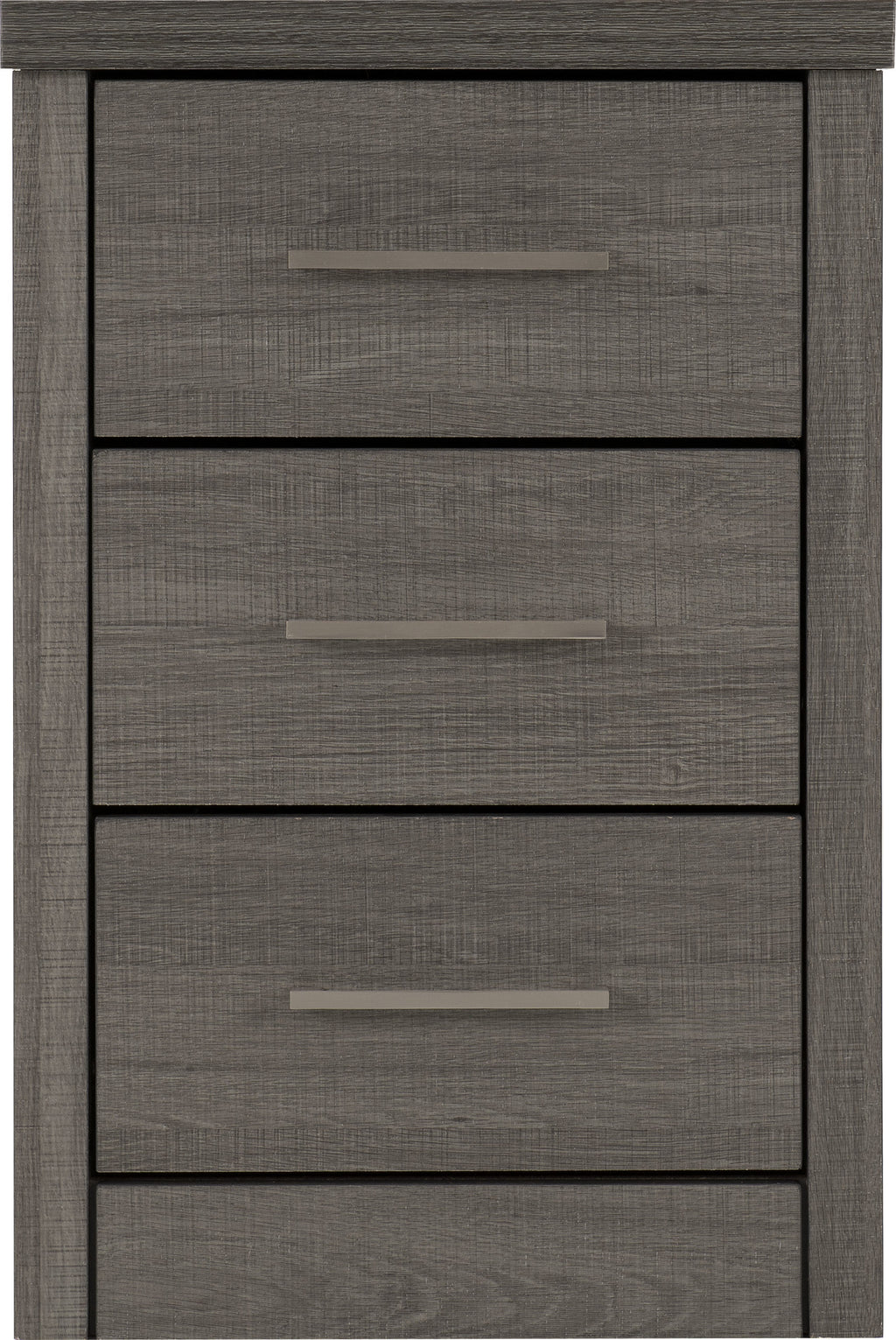 Lisbon 3 Drawer Bedside - Black Wood Grain