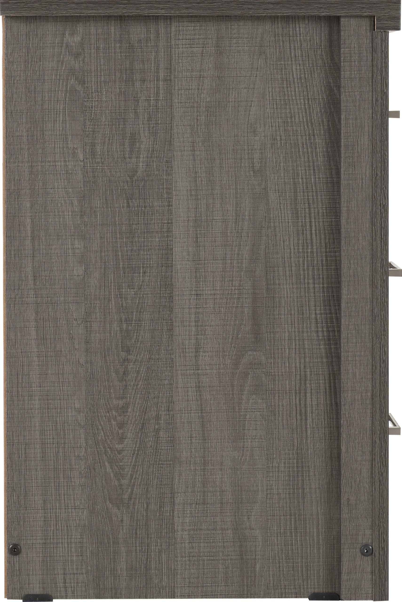 Lisbon 3 Drawer Bedside - Black Wood Grain