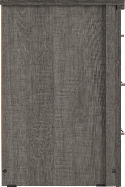 Lisbon 3 Drawer Bedside - Black Wood Grain