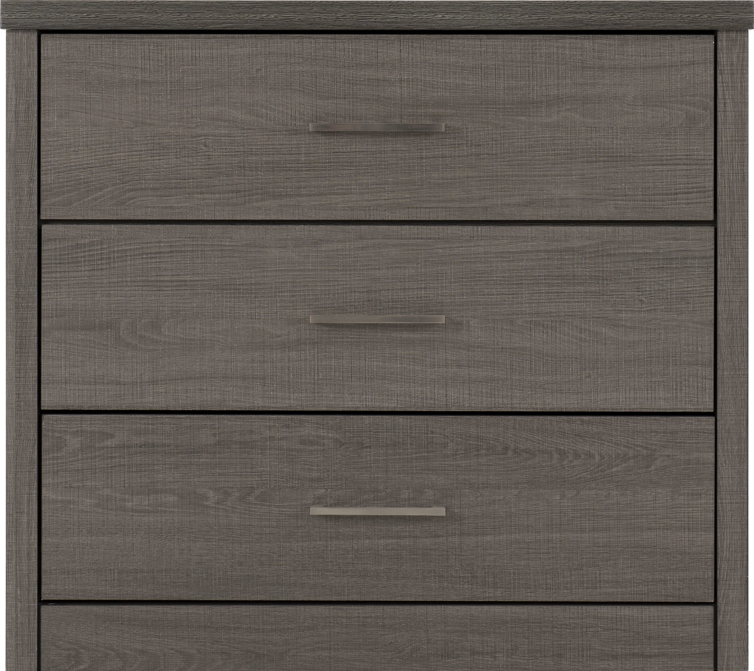 Lisbon 3 Drawer Chest - Black Wood Grain