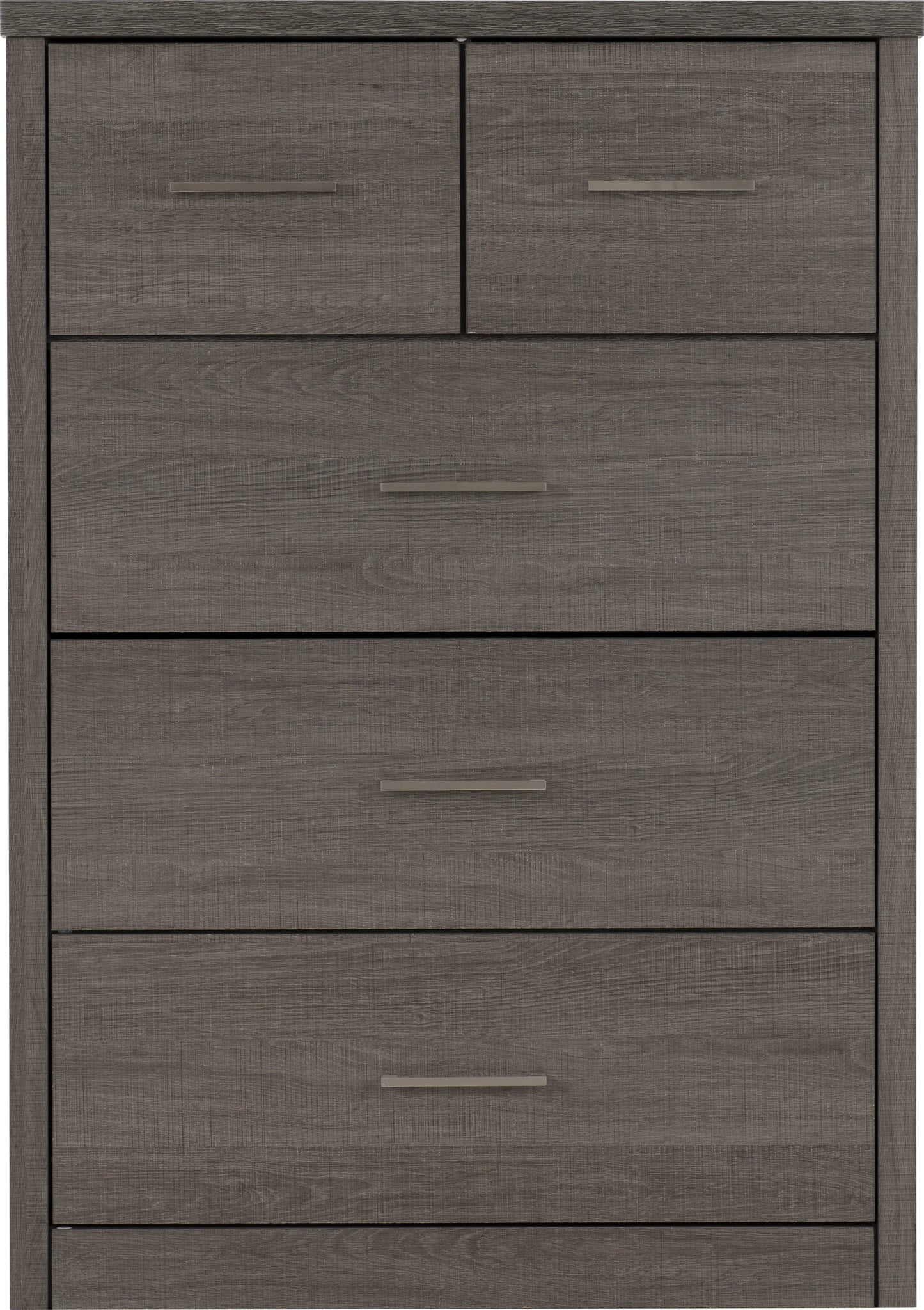 Lisbon 3+2 Drawer Chest - Black Wood Grain