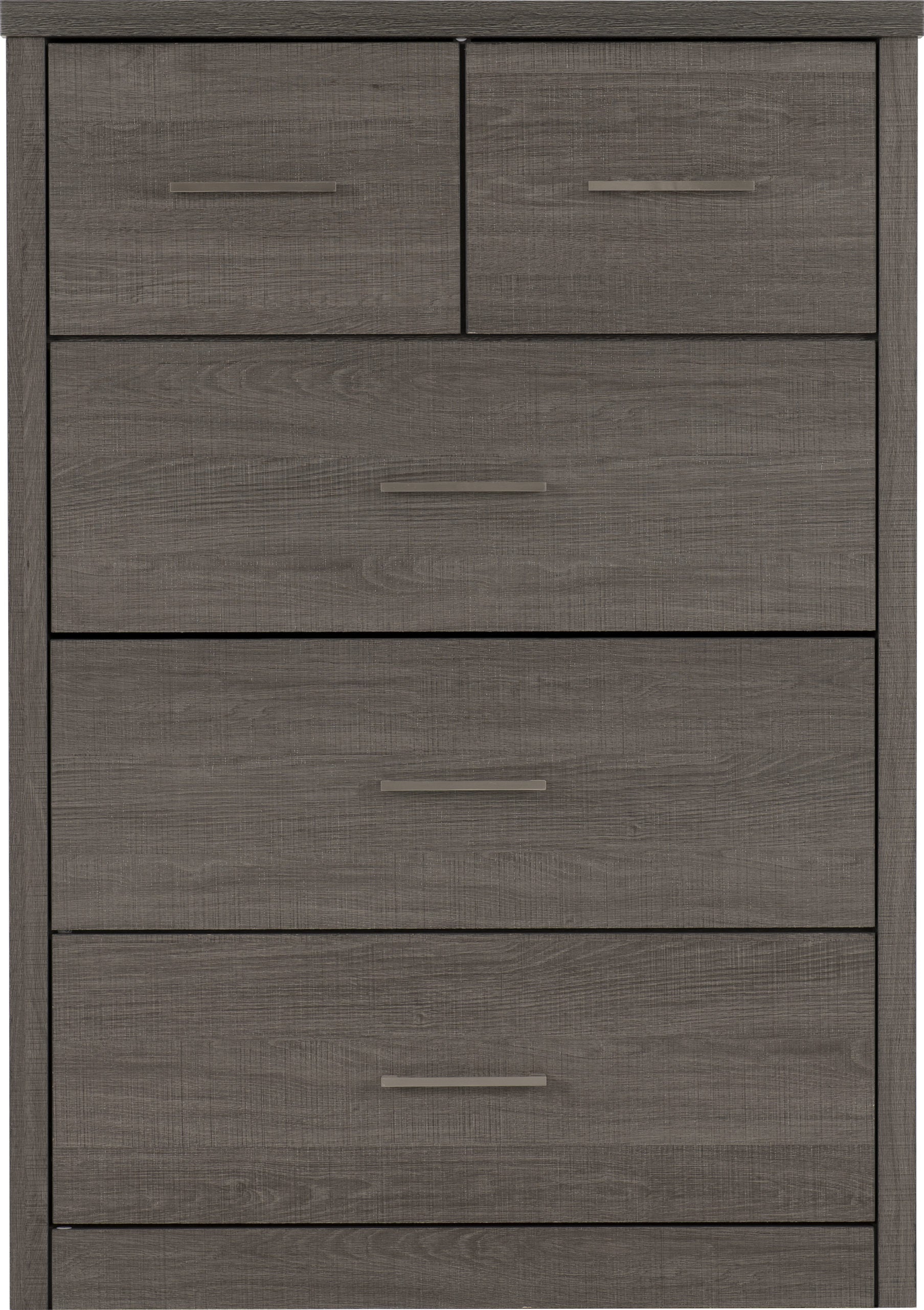 Lisbon 3+2 Drawer Chest - Black Wood Grain
