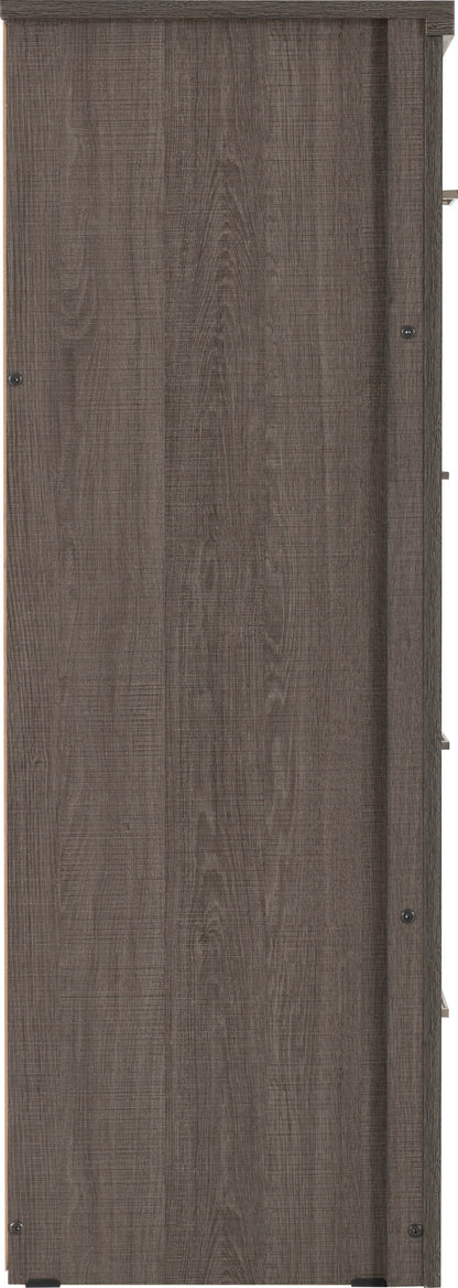 Lisbon 3+2 Drawer Chest - Black Wood Grain