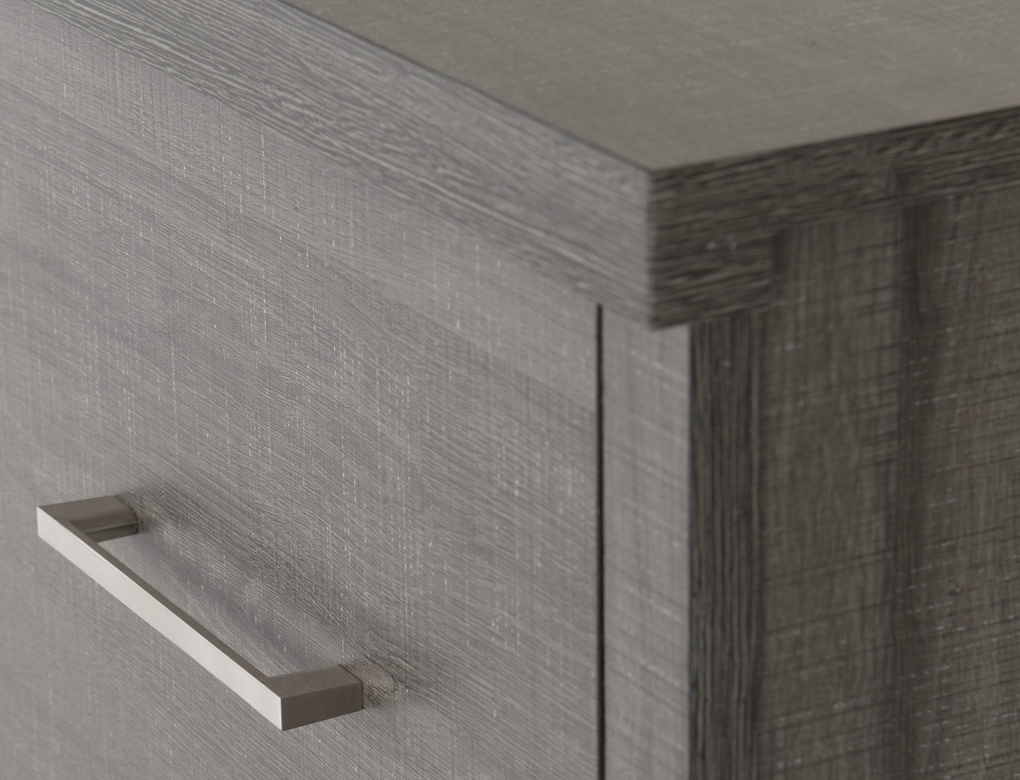 Lisbon 3+2 Drawer Chest - Black Wood Grain