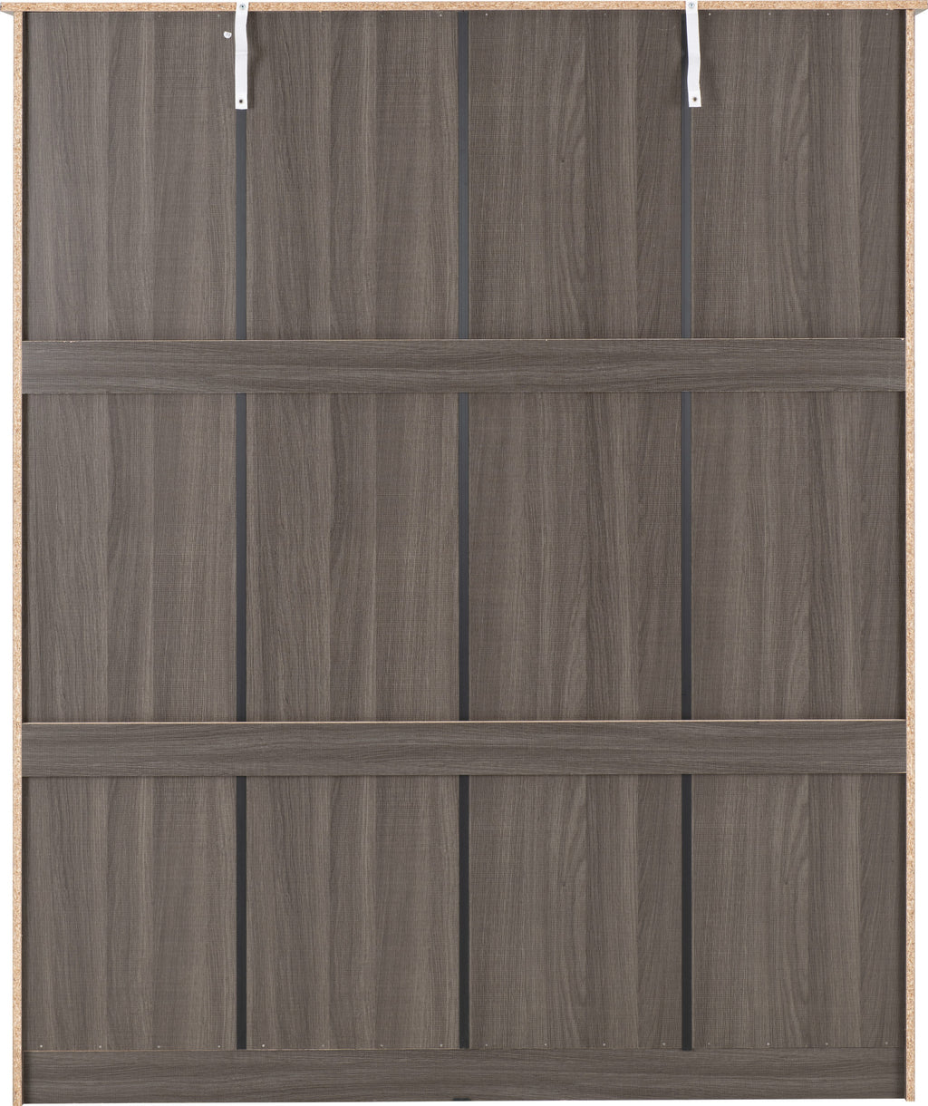 Lisbon 4 Door Wardrobe - Black Wood Grain