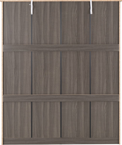 Lisbon 4 Door Wardrobe - Black Wood Grain