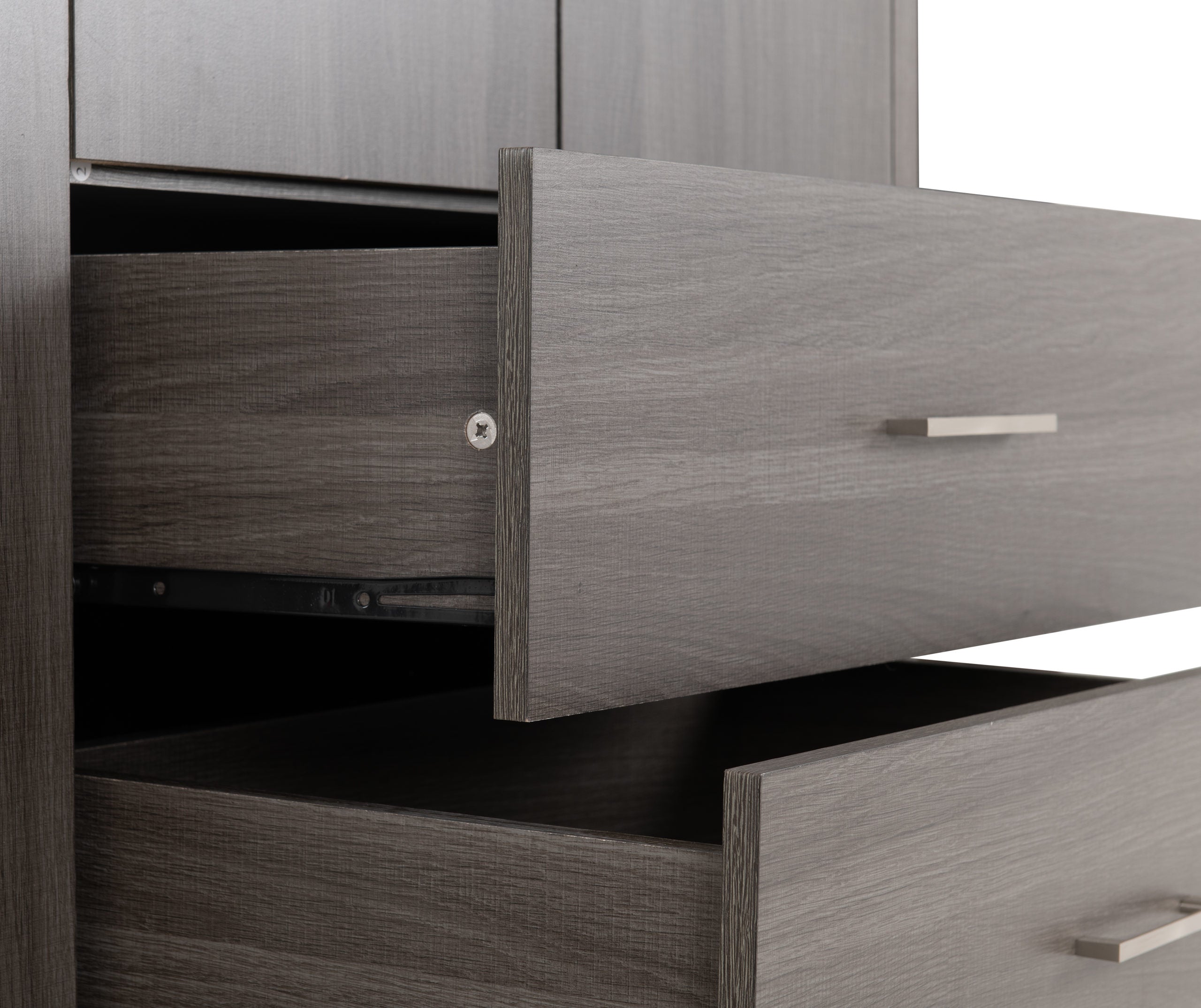 Lisbon 4 Door Wardrobe - Black Wood Grain