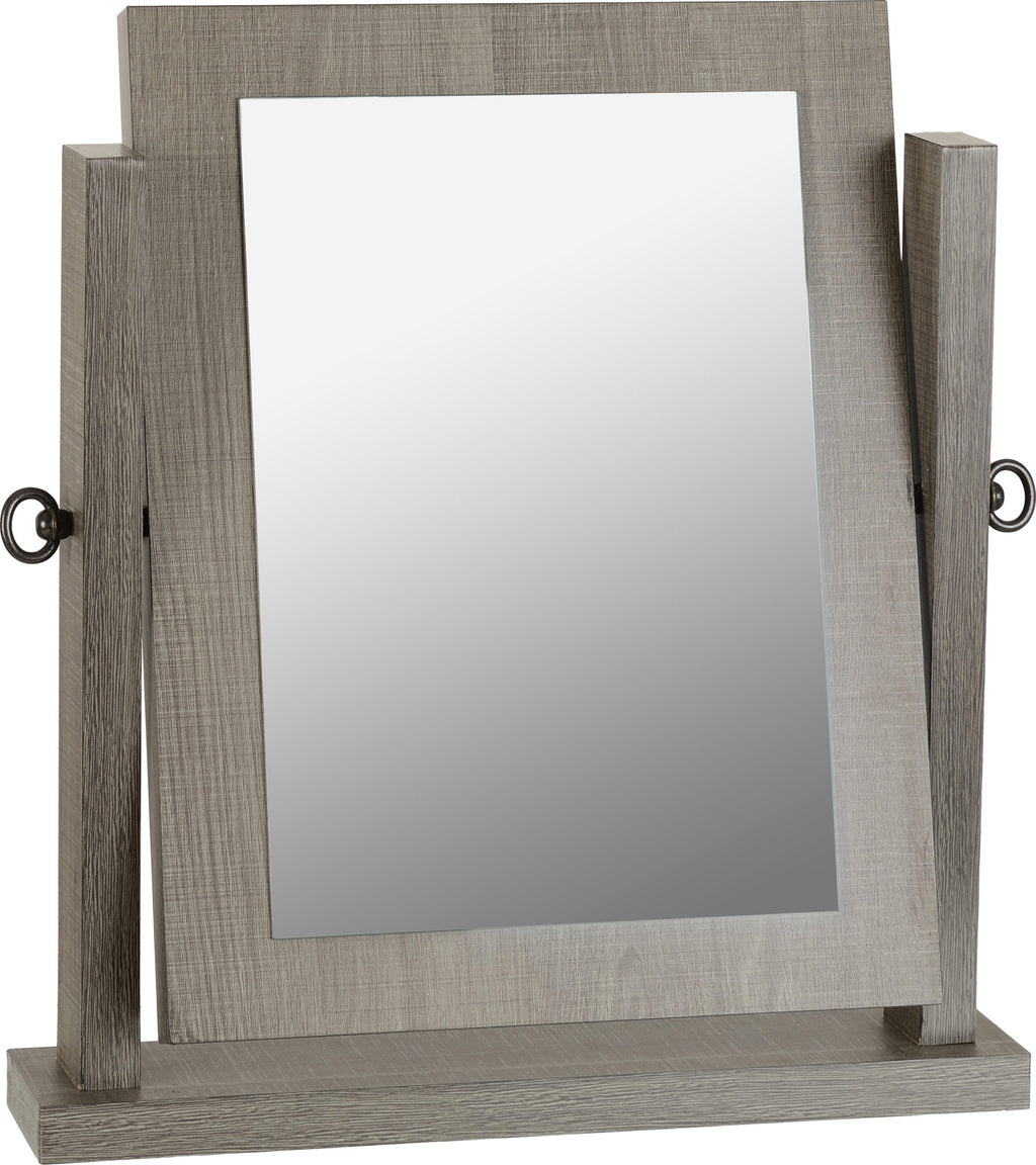 Lisbon Dressing Table Mirror - Black Wood Grain